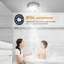 TOOWELL Motion Sensor Ceiling Light Battery Operated Indoor LED Ceiling Lights for Closet Hallway Pantry Laundry Stairs Garage Bathroom Shower Porch Shed Wall 400LM Motion Activated Light - 2 Pack