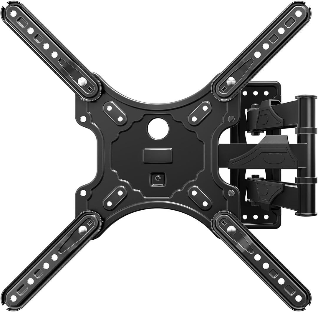 MOUNTUP Full Motion TV Wall Mount for Most 26-60 Inch TVs, Max VESA 400x400mm Wall Mount TV Bracket with Swivel Tilting Extension Level Adjustment for LED LCD Flat Curved TVs Up to 77 LBS, MU0018 (Arm: 15.3")