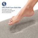 OLANLY Thick Memory Foam Small Bathroom Rugs 24x16, Extra Soft Absorbent Bath Rug, Quick Dry Bath Mats, Non-Slip, Machine Washable Mat for Bathroom, Tub and Shower, Home Decor Accessories, Warm Taupe