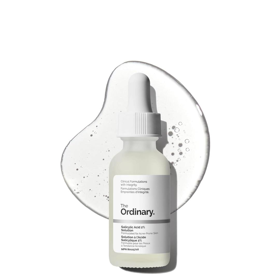 The Ordinary Salicylic Acid 2% Solution, Acne-Fighting Serum for Blemish-Prone Skin (1 Fl Oz (Pack of 1))