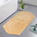 Home Weavers Waterford Collection 100% Cotton Tufted Bath Rug, Extra Soft and Absorbent Bath Rugs, Non-Slip Bath Carpet, Machine Wash Dry, Bath Rugs for Bathroom Floor, 24" x 40" Rectangle, Yellow