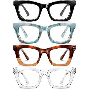 CCVOO Stylish Reading Glasses for Women, Stylish Eyeglasses, Blue Light Readers, Cheaters, 1.25x