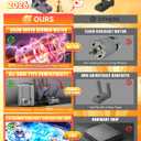 5.0 Upgraded Boot Shoe Dryer【500W German Super Motor】【Dual-Tech 118°F Constant Temp & 360° Circulating Hot Air】4 Adjustable Brackets, U-V Deep Cleaning, Fast Drying for Boot Sneaker Glove Sock (Gray)