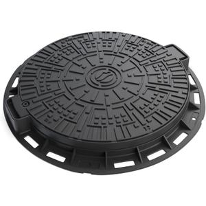 Vodaland Plastic Manhole Cover with Bolted Down Removable Lid Reinforced Steel for Durability