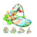 Baby Gym Play Mat, Play Piano Gym with Tummy Time Activity Mat, Musical Activity Center for Infants Toddlers
