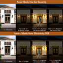 16in 2-Pack Large Motion Sensor Outdoor Wall Lights, Dusk to Dawn Porch Lights Wall Mount, Vintage Exterior Light Fixtures Sconces Lighting, Black Wall Lanterns Outside Lights for House Front Door