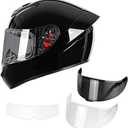 Full Face Motorcycle Helmet for Adults with DOT Approved, Lightweight Aerodynamic Street Bike Helmet for Men and Women, Three Layers Protection XXL