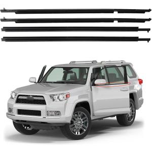 75712-35011 75711-35011 Door Window Molding Weatherstrip Belt Seal Kit Compatible with Toyota 4Runner 2010-2023 Replaces 75722-35011 75721-35011