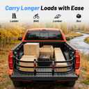 Truck Bed Extender Fit for Toyota Tacoma 2005-2026, Adjustable Aluminum Tailgate Extender, 180° Flip Design, Heavy-Duty Alloy, Drill-Mount Storage Extension for Long Cargo