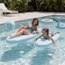2 Pcs Inflatable Surfboard Decorations, Macaron Color Pool Floats, Blow-up Pastel Surfboard for Hawaiian Beach Summer Pool Sea Party Props (Blue,33 Inch,57 Inch)