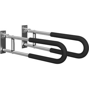Handicap Grab Bars Rails 23.6 Inch Toilet Handrails Bathroom Safety Bar Hand Support Rail Handicapped Handrail Accessories for Seniors Elderly (23.6inch-2pc)