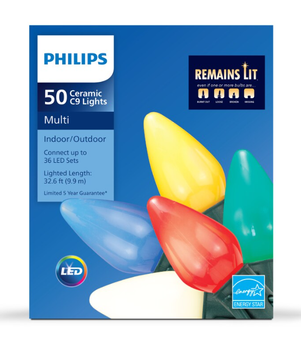 PHILIPS 50 Ceramic C9 Lightd Multi
