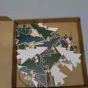 Garland Christmas Decorations Indoor Outdoor: 6.5ft Farmhouse Xmas Tree Wooden Beads Christmas Decor, Cute Rustic Pine Hanging Ornaments Banner for Mantel Fireplace Home Room Wall Window Door Kid Gift