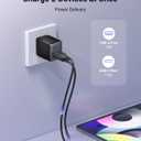 wegear USB C Fast Charging Charger, 30W Dual-Port GaN Nano Charger with Foldable Plug for iPhone 16/15 Series, iPad, Galaxy S24 Ultra and More Series, (Black, 1 Pack)