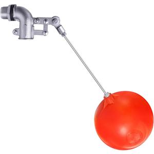 3/4 Inch Stainless Steel Float Valve for Water Tank, Heavy-Duty Design with Adjustable Angle Rod for Water Level Control, Includes 6 Inch Float Ball  Ideal for Water Troughs