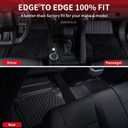 LASFIT Full Set Floor Mats for Honda Passport 2026, Extended Door Sill Coverage All Weather TPE Custom Fit Passport Floor Liner Accessories, 1st & 2nd Row & Cargo Mat with Backrest Mat Full Set, Black