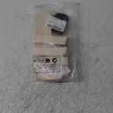 OYOANGLE Women's Textured PU Leather Square Open Toe Flat Sandals Cut Out Slide Sandal Beige, Size 8.5