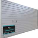 NeatiEase Slatwall Panel Wall Storage Systems, 4 x 8ft Slat Wall Paneling Garage Wall Organizer, Heavy Duty Wall Mounted PVC Wall Rack (Gray) (Grey)