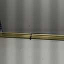 Brass Double Curtain Rods with Cap Finials, Double Curtain Rods 72-144", Adjustable Dual Curtain Rod Double Window Rods, 1 Inch Front and 5/8 Inch Back Double Drapery Rods