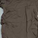 OQQ Women's Crew Neck Short Sleeve Bodysuit Ruched Stretch Vacation Basic for Tops Spring & Summer (Medium, Darkbrown)