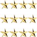 Gold Point Star Lapel Pins, Enamel Pin Set (1 In, 12 Pack)