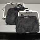 Taskin Compression Packing Cubes | Separate Clean & Dirty Compartments w/Flexible Separator | YKK Zippers | Set of 4 (2XL + 2 L)