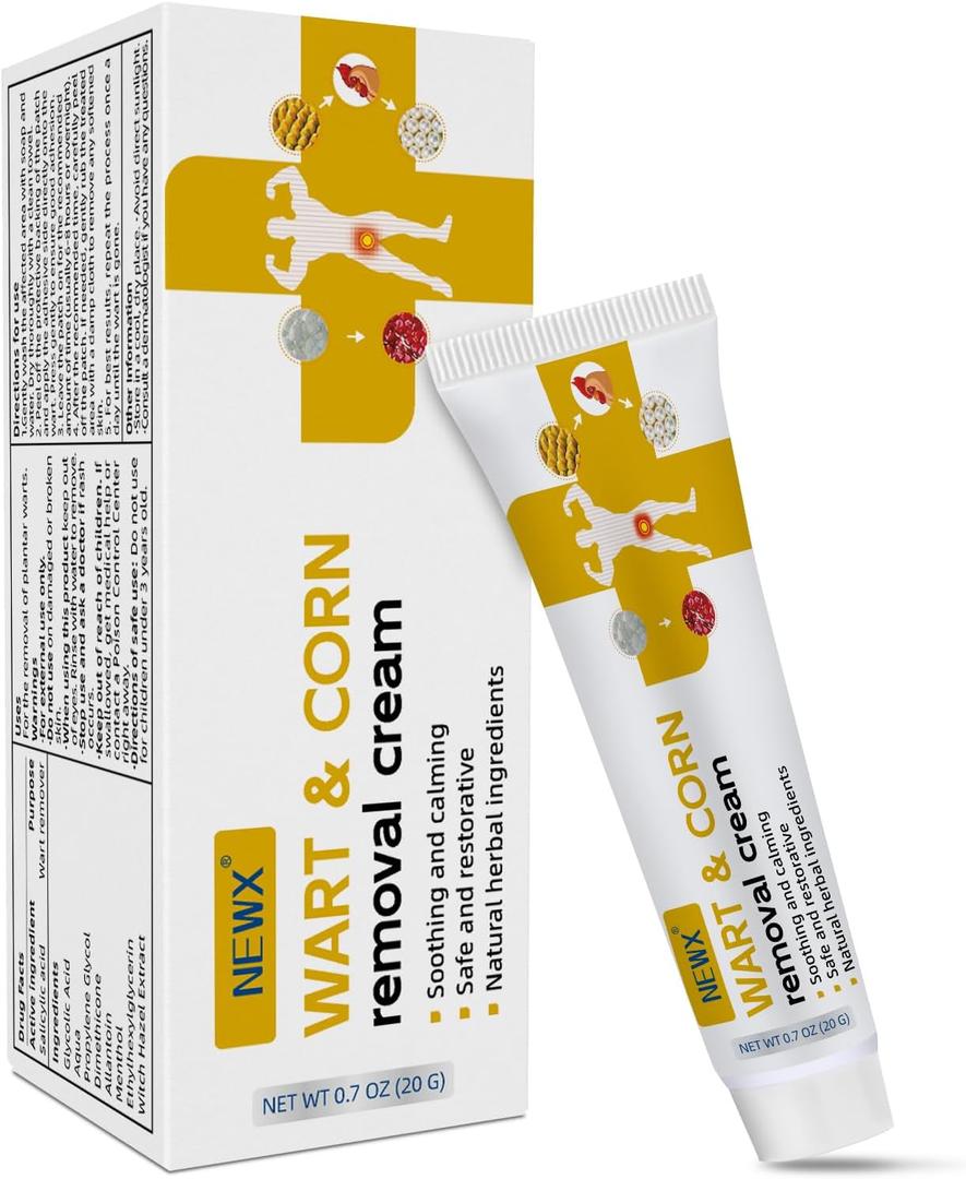 NewX Fast Action Wart Gel Maximum Strength - Wart with Salicylic Acid - Fast-Acting Wart Freeze Off Designed for Warts, Plantar Wart, Genital Wart, Common Wart, Flat Wart, Corn, Callus-G-01