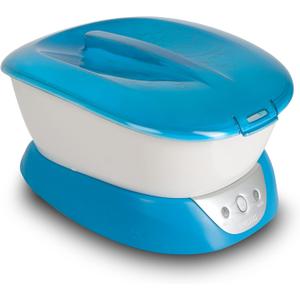 Homedics Paraffin Wax Machine for Hands - Hypoallergenic Hot Wax Hand Therapy Machine to Soothe and Moisturize Hands - Includes 3 Pounds of Wax and 20 Hand Liners (1 Count (Pack of 1), Blue)