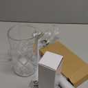 LIGHTEN LIFE Cocktail Mixing Glass Set,Bar Mixing Set with 20oz Crystal Thick Bottom Glass, Spoon, Jigger, Strainer and Muddle,5 Pieces Cocktail Mixing Glass Kits Perfect for Amateurs and Bartenders