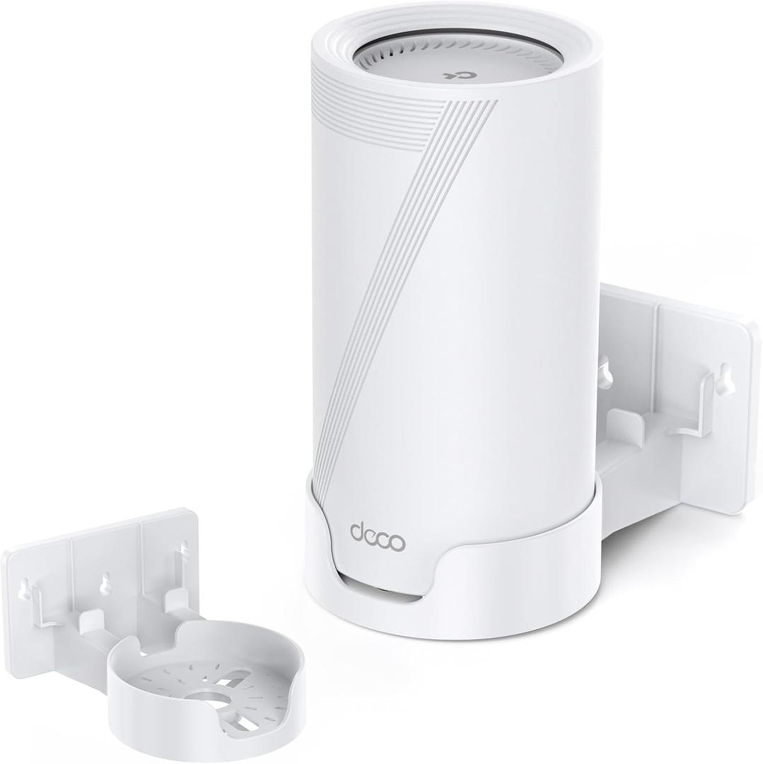 XLTTYWL Deco WiFi 7 Wall Mount Kit, Deco B25-Outdoor/BE65-5G/BE75/BE85/BE95/BE17000/BE22000/BE33000 Router Mount Bracket for TP Decos 7 Tri-Band WiFi 7 Mesh System (White, 1 Pack)