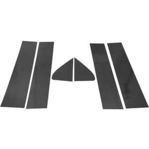 Door Pillar Window Trim for Chevy Silverado 2019-2024 Carbon Fiber Pattern Black Front Rear Left Right Anti Scratch Sticker Pillar Posts Door Outer Exterior Cover 6 Pcs