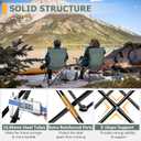Joyfair Portable Camping Chair, Outdoor Lawn Folding Chairs for Adults, Heavy Duty Large Foldable Chairs for Beach, Fishing, Tailgating and More Outdoor Sport, Carry Bag & Cup Holder