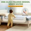 Bed Guard Rail for Toddlers - 59" Adjustable Heights & Folding up Portable Bed Railing for Baby - Toddler Bed Rails Guard for Crib, Twin, Bunk,Full Size, Queen & King Bed