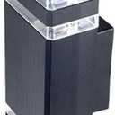 Modern Outdoor Wall Light Black Outside Sconce Lighting Sanding Black Finish Glass Shade Aluminum Waterproof Wall Mount Square Design for Garden Porch Patio Gazebo Walkway Pathway (6-Light)