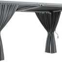 Louvered Pergola 10' x 13' with Waterproof Curtains