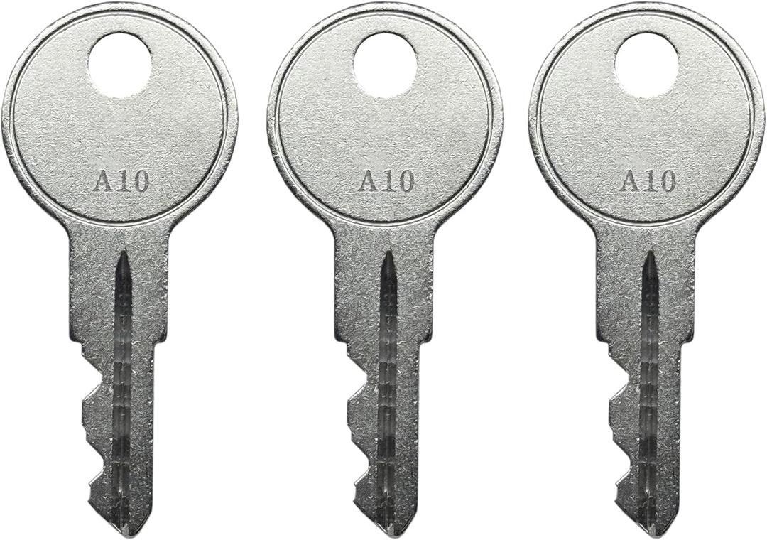 (3) KeyPower A2 Cash Drawer Key for APG Series 100 and 4000 Cash Drawers, Pre Cut to Code A1 - A10, Compatible with APG A2 Code Locks (PK-8K-A2)