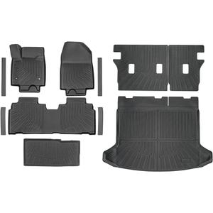 11-Piece Floor Mats & Door Sill Guards for 2024-2026 Honda Prologue & Chevy Blazer EV, All-Weather Custom Fit TPE Liners with Cargo Liner, Backrest Protectors & Under-Trunk Mat, Black