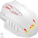 Redragon M913 Impact Elite Wireless Gaming Mouse, 16000 DPI Wired/Wireless RGB Mouse with 16 Programmable Buttons, 45 Hr Battery and Pro Optical Sensor, 12 Side Buttons MMO Mouse