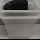 IRIS USA Airtight Dog Food Storage Container, Up to 10 lbs Each, 2 Pack, for Dog Cat Bird and Other Pet Food Storage Bin, Keep Fresh, Translucent Body, BPA Free, Clear/Black