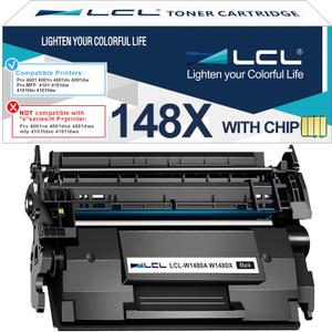 148X Toner Cartridge Black High Yield 4101fdw 148A Replacement for HP 148X 148A W1480A W1480X for HP LaserJet Pro MFP 4101fdw 4101fdn 4101 Pro 4001dw 4001dn 4001n 4001 Printer Ink (2-Pack)