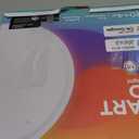 TALOYA Smart Ceiling Light Flush Mount LED WiFi,Compatible with Alexa Google Home,Dimmable Low Profile Ambient Light Fixture for Bedroom Living Room Hallway Kitchen Nursery,12 Inch,RGB (White)