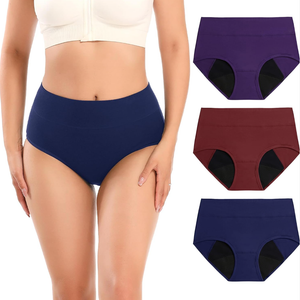 Molasus Incontinence Underwear for Women Absorbency Period Leakproof Panties, Large