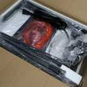 Huuger Nightstand with Charging Station, 27.6 Inch Bedside Table with Fabric Drawers, End Table with USB Ports and Outlets, Night Stand for Bedroom, Rustic Brown