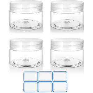 4 Pack 1 Oz (30ml) travel containers for creams Leak Proof with Labels