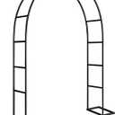 Newsmarts Garden Arch Arbor 7.9FT x 4.6FT Pergola Trellis with Stable Detachable Base for Wedding Ceremony Party Outdoor Climbing Plants Black Metal