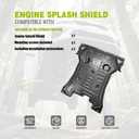 Engine Splash Shield Fit for BMW X3 X4 2011 2012 2013 2014 2015 2016 2017 Lower Engine Case Guard Under Engine Cover Fit for BMW F25 F26 Ront Engine Guard Mud Flaps Including Screw Hardware