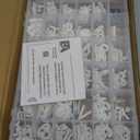 Letter Board Letters - 1 Inch Letters in Organizer Case - Pre-Cut & Sorted Plastic Characters 300 Pieces - Home-Office-School Decor - For Felt Letterboard (white)