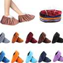 10Pairs Reusable Non Slip Shoe Covers, Premium Soft Washable Thickened Boot Shoe Covers for Household, Office, Laboratoryone size 10 Colors (Multicolored)