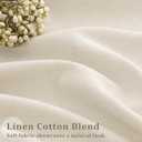 Pinch Pleat Linen 100 Inch Wide Curtains 90 Inches Long for Living Room Light Filtering Semi Sheer Farmhouse Sand Beige Pleated Curtain Hooks Rings for Patio Sliding Door Dining Room Large Window