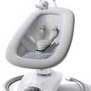 Momcozy CocoSway 3D-Motion Baby Swing for Infants to Toddlers, 6 Motion Modes & 4 Speeds, 180° Rotating Seat, Remote Control, Reclining Seat with 5-Point Harness, 8 Preset Lullabies, Grey